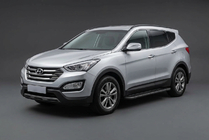 Hyundai Santa Fe 3 2012–2018 Bosphorus Black side steps (2 st., aluminium) foto 1