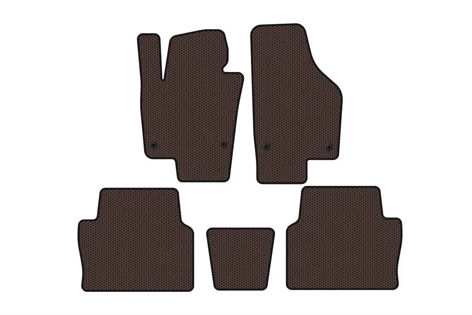 Seat Alhambra 2010– Carsuit rubber automatten voor het interieur (2 rijen, bruin) Foto 1