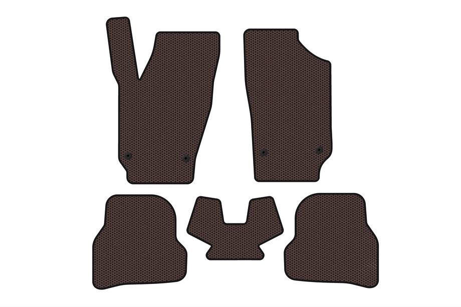 Seat Ibiza 2010–2017 Rubberen automatten Carsuit (2010-2012, HB, 5-deurs, bruin) Foto 1