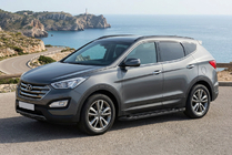 Hyundai Santa Fe 3 2012–2018 RedLine Black zijsteps (set van 2, aluminium) foto 1
