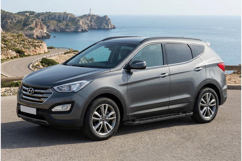 Hyundai Santa Fe 3 2012–2018 RedLine Black zijsteps (set van 2, aluminium) Image