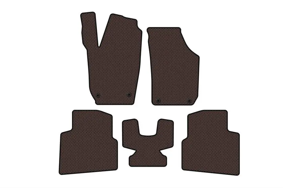 Skoda Roomster 2006–2015 Rubberen automatten Carsuit (Bruin) Image