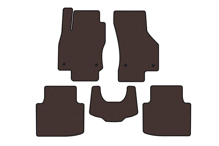 Skoda Superb 2015–2024 Rubberen automatten Carsuit (met pootafdruk, bruin) Image