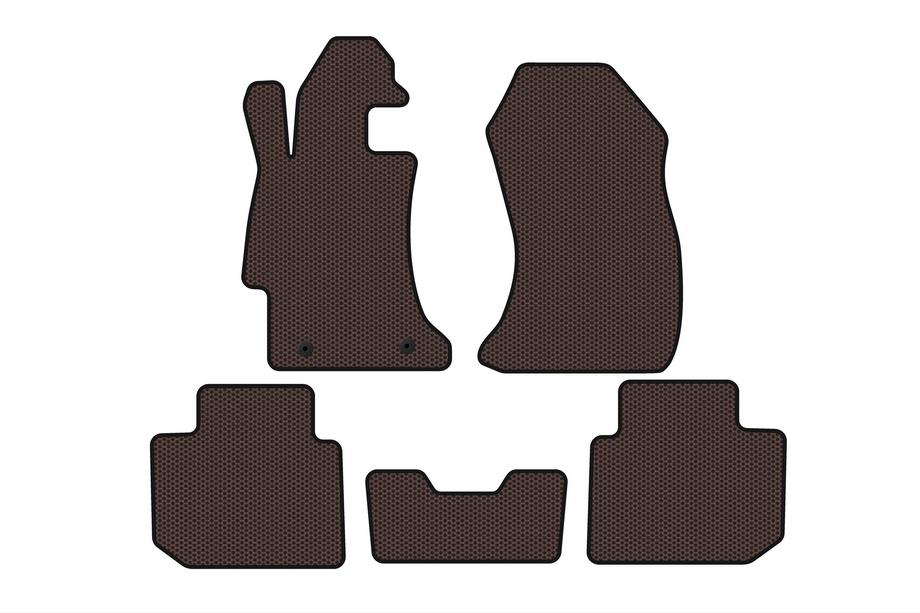 Subaru Impreza 2011–2016 Rubberen automatten Carsuit (SD, bruin) Foto 1