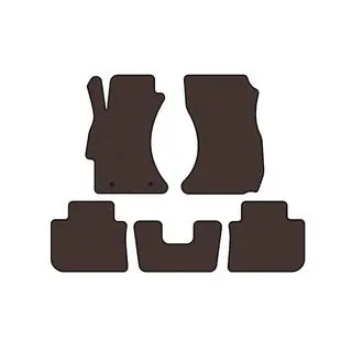 Rubberen automatten Carsuit (SD, bruin)