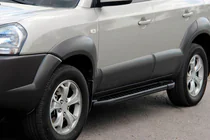 Hyundai Tucson JM 2004– Allmond Black zijtreden (2 st., aluminium) foto 1