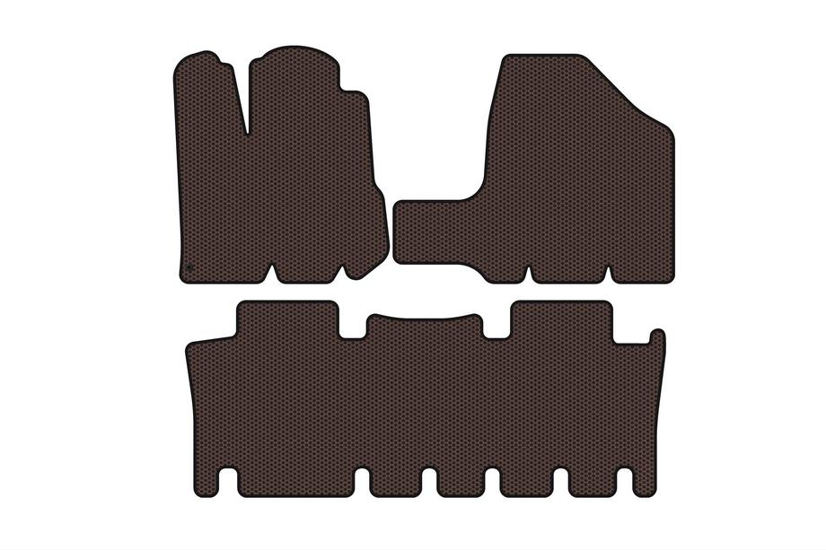 Toyota Sienna 2003–2009 Carsuit rubber automatten voor het interieur (2 rijen, bruin) Image