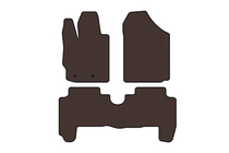 Toyota Yaris 2006–2011 Rubberen automatten Carsuit (HB, 5-deurs, bruin) foto 1