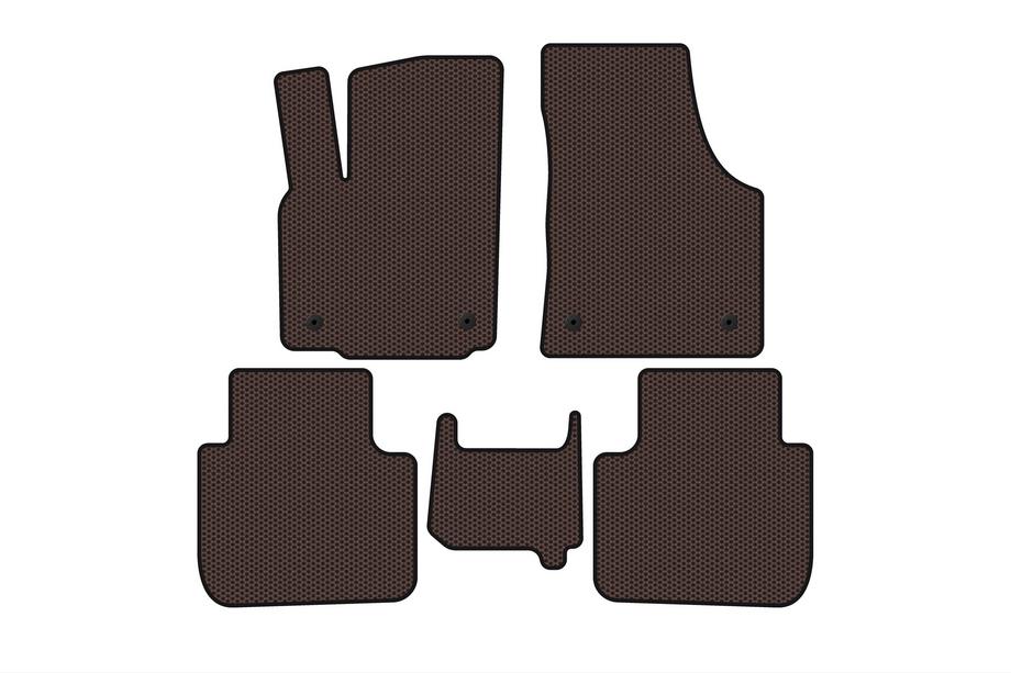 Volkswagen Atlas (Terramont) 2016– Carsuit rubberen automatten (2 rijen, 7-zits, bruin) Image