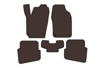 Volkswagen Polo 2001–2009 Rubberen automatten Carsuit (HB, 3/5-deurs, bruin) foto 1
