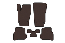 Volkswagen Polo 2010–2017 Rubberen automatten Carsuit (HB, 3/5-deurs, bruin) foto 1