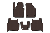 Volkswagen Touran 2003–2010 Rubbermatten Carsuit (2 rijen, 2006-2010, 7-zits, bruin) foto 1