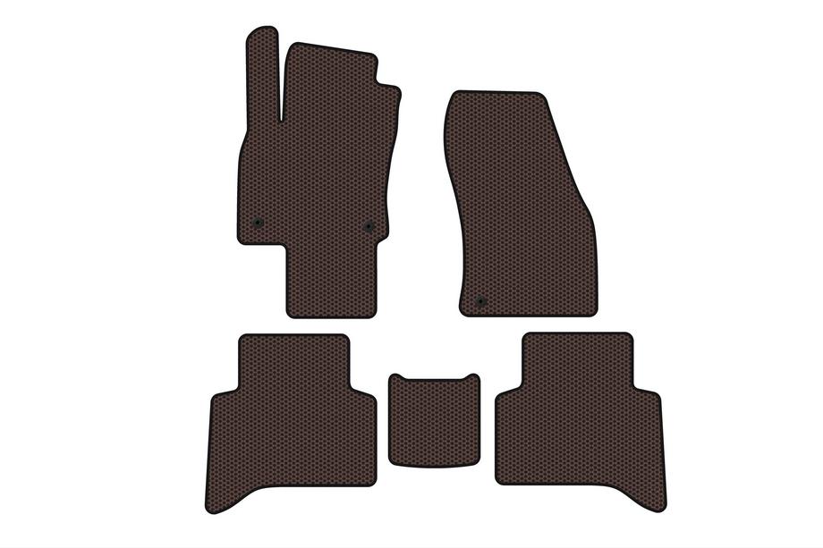 Volkswagen Touran 2015– Rubberen automatten Carsuit (5-zits, bruin) Foto 1