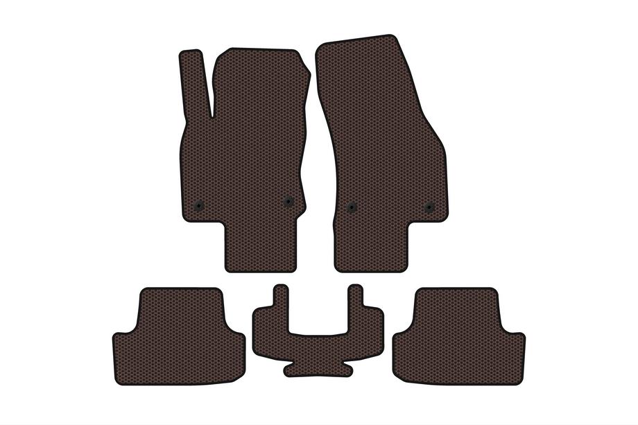 Volkswagen T-Roc 2017–2025 Rubberen automatten Carsuit (5-deurs, bruin) Image