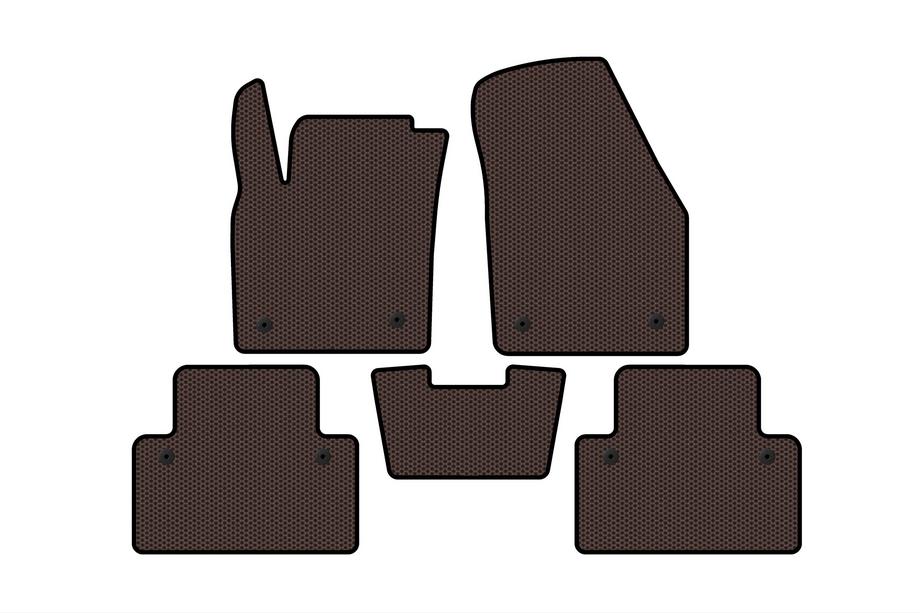 Volvo C30 2006–2012 Rubberen automatten Carsuit (HB, 3-deurs, bruin) Image