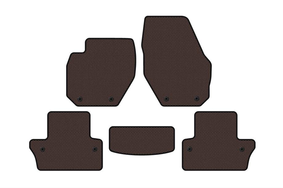 Volvo V60 2011–2018 Rubberen automatten Carsuit (SW, bruin) Image