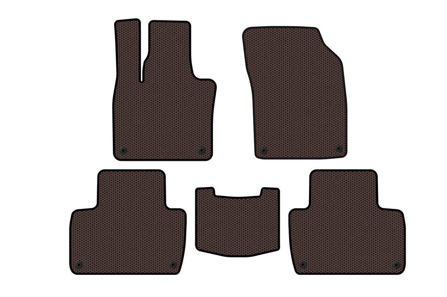 Volvo XC90 2015– Carsuit rubber automatten voor het interieur (2 rijen, bruin) Foto 1