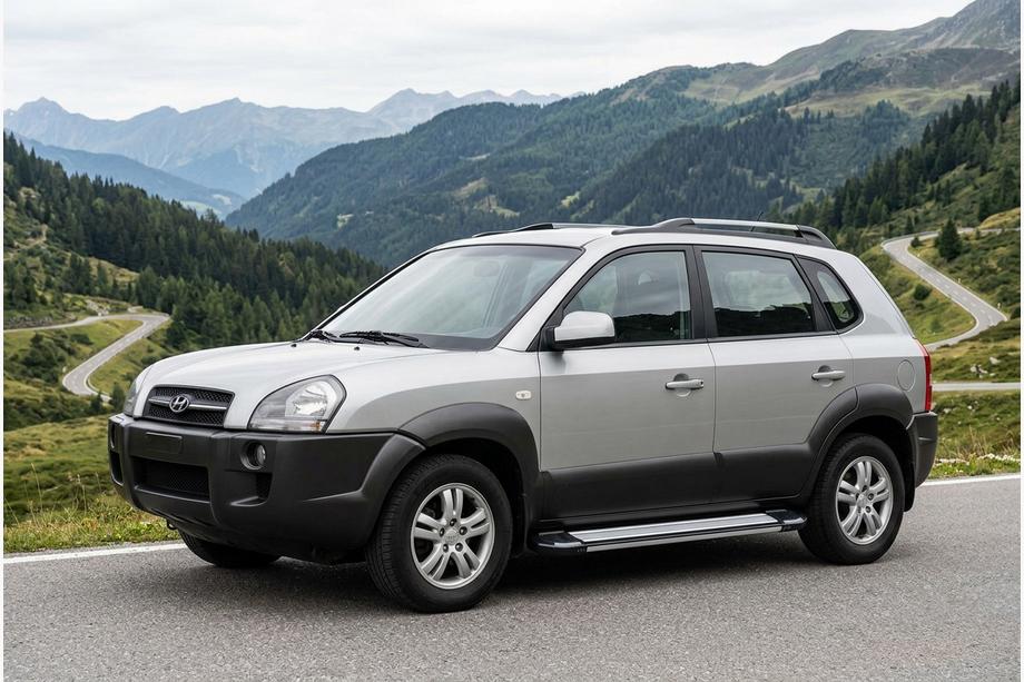 Hyundai Tucson JM 2004– Rainbow zijtreden (set van 2, aluminium) Image