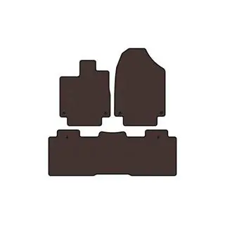 Carsuit rubber automatten voor het interieur (2 rijen, bruin)