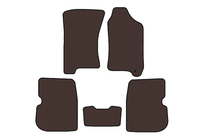 Subaru Forester 1997–2002 Rubberen automatten Carsuit (rechtsgestuurd, bruin) foto 1