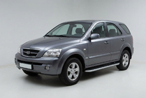 Kia Sorento I BL 2002–2009 Side steps Tayga Grey (set van 2, aluminium) foto 1