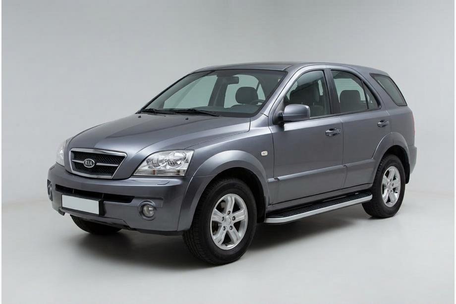 Kia Sorento I BL 2002–2009 Side steps Tayga Grey (set van 2, aluminium) Image