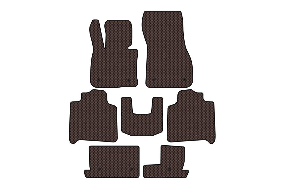 BMW 2 Serie Active Tourer F45/F46 2014–2021 Carsuit rubberen automatten voor het interieur (voor F46, 3 rijen, bruin) Image