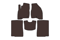 Ford Explorer 2011–2019 Rubberen automatten Carsuit (2015-2017, 2 rijen, 7-zits, bruin) foto 1