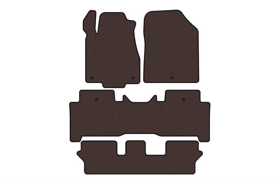 Acura MDX 2007–2013 Carsuit rubberen automatten (3 rijen, bruin) Foto 1
