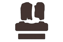 Chevrolet Tahoe 2007–2014 Rubberen automatten Carsuit (3 rijen, 2007-2014, bruin) foto 1