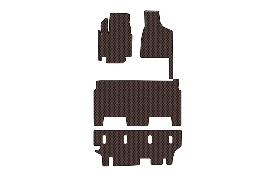 Dodge Grand Caravan V 2008–2020 Rubberen automatten Carsuit (2008-2020, 3 rijen, 8-persoons / uitvoering SXT, bruin) Image