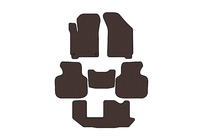 Dodge Journey 2008–2020 Rubberen automatten Carsuit (2011-2020, 3 rijen, 7-zits, bruin) foto 1