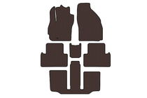 Mazda 5 2005–2009 Rubberen automatten Carsuit (3 rijen, 7-zits, bruin) foto 1