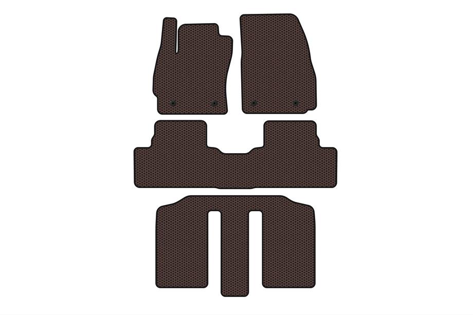Mazda 5 2010–2018 Carsuit rubberen automatten (3 rijen, bruin) Image