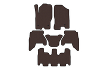 Nissan Pathfinder R51 2005–2014 Rubberen automatten Carsuit V1 (3 rijen, bruin, 2010-2014) foto 1