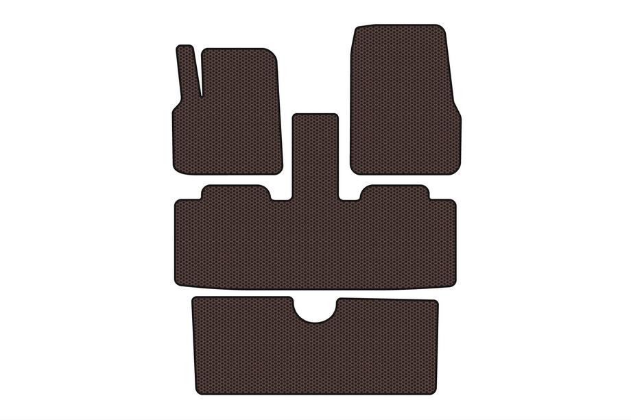 Renault Espace 2002–2014 Rubberen automatten Carsuit (3 rijen, 7-zits, bruin) Image