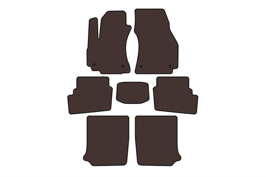 Opel Zafira A 1998–2005 Carsuit rubber automatten (3 rijen, 2003-2005, 7-zits, bruin) Image