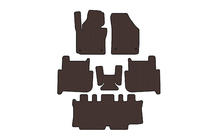 Volkswagen Touran 2003–2010 Rubberen automatten Carsuit (3 rijen, 2006-2010, 7-zits, bruin) foto 1
