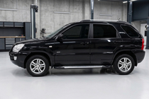 Kia Sportage 2004–2010 Side steps Line (2 stuks, aluminium) foto 1