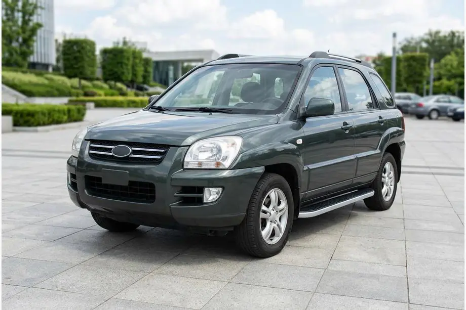 Kia Sportage 2004–2010 Side steps Tayga Grey (set van 2, aluminium) Image
