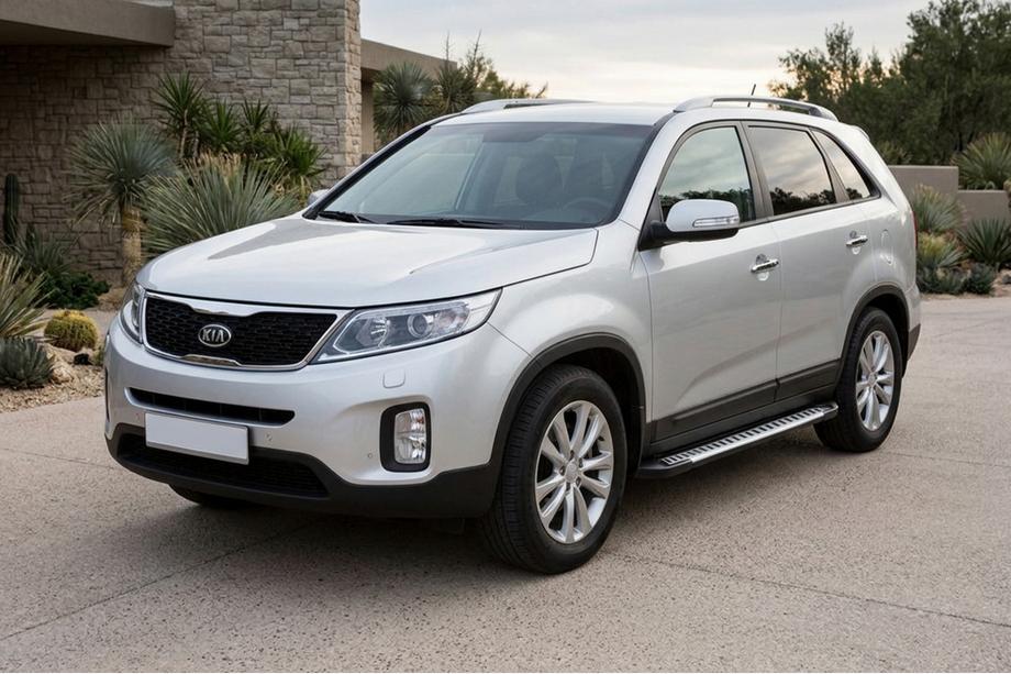 Kia Sorento II XM 2009–2014 Side steps Line (2 stuks, aluminium) Image