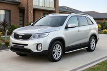 Kia Sorento II XM 2009–2014 Maydos V1 zijtreden (set 2 stuks, aluminium + RVS) foto 1