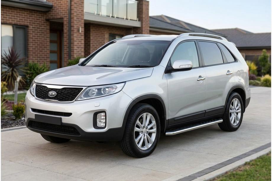 Kia Sorento II XM 2009–2014 Maydos V1 zijtreden (set 2 stuks, aluminium + RVS) 2013-2016 Image