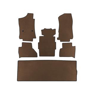 EVA vloermatten voor interieur (3 rijen, bruin) Cadillac Escalade 2014–2020