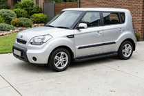 Kia Soul I 2008–2013 Allmond Black side steps (2 st., aluminium) foto 1