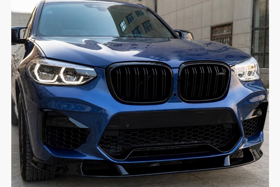 BMW X3 G01 2018– Voorbumper lip spoiler 3D (voor F97 2018-2022, hoogglans zwart) Image