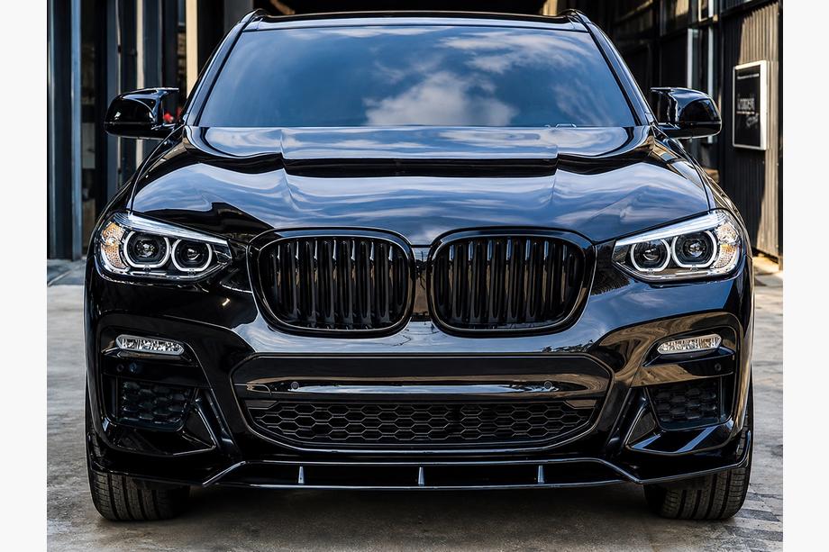BMW X4 G02 2018– 3D front lip spoiler (voor M-Sport 2018-2022, hoogglans zwart) Image