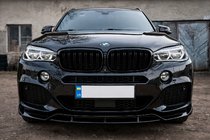 BMW X6 F16 2014–2019 Voorbumper lip Lip Black Warrior (voor M-Sport) foto 1