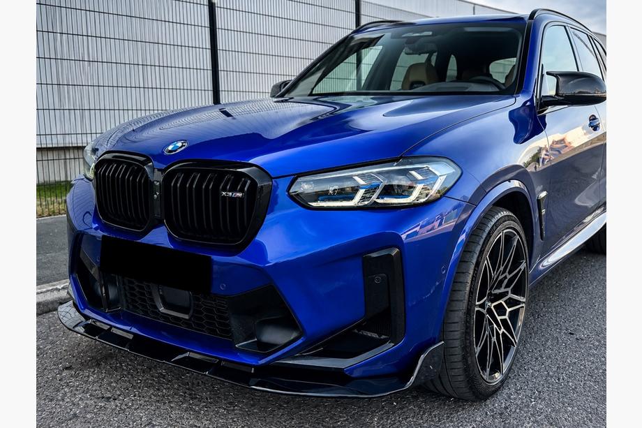 BMW X4 G02 2018– Voorbumper lip spoiler (voor F98 2022-2024, hoogglans zwart) Foto 1