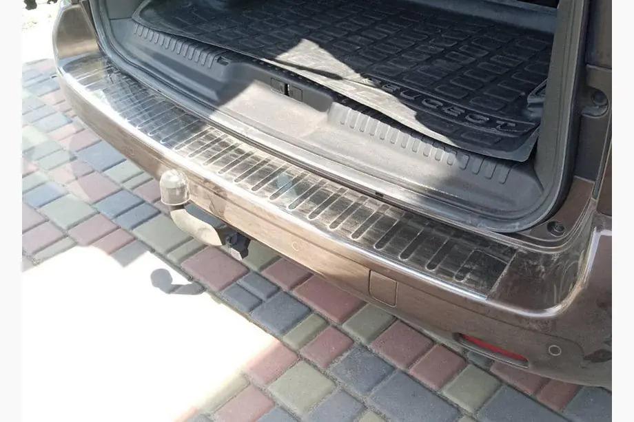 Fiat Scudo 2022– RVS achterbumperbeschermplaat met omgezette rand Carmos Korte/Middellange wielbasis Foto 1